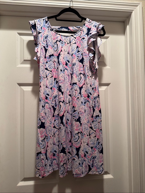 Lilly Pulitzer Dresses & Skirts - Lilly PulitzerSleeveless Navy Paisley Print Women’s Dress -size M